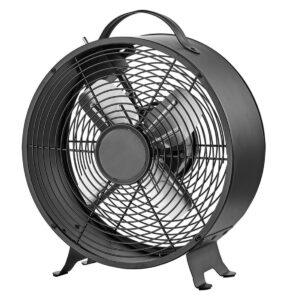 Tafelventilator Retro Ø25.8cm Mat Zwart